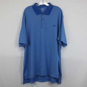 adidas CLIMATE LITE Short Sleeve Golf Polo Size: 2XL Color: Blue W/ Stripes